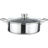 Cheffinger Kochtopf aus Edelstahl 18/10 Wabenstruktur Induktion Ø24cm Topf Pfanne