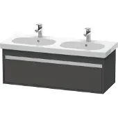 Duravit Ketho Waschtischunterbau wandhängend, 1150x410x455 mm, 1 Auszug, für D-Code, KT666904949, Farbe: Graphit Matt Dekor