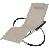 Syfax Sonnenliege Geometrisch Stahl Creme