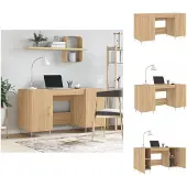 vidaXL Schreibtisch Sonoma-Eiche 140x50x75 cm Holzwerkstoff - Schreibtische
