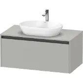Duravit Ketho.2 Konsolenwaschtischunterbau, 1000x459x550mm, 1 Auszug, K24886007070000, Farbe: Betongrau Matt Dekor