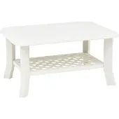 Syfax Couchtisch Weiß 90x60x46 cm Kunststoff