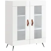 Syfax Sideboard Hochglanz-Weiß 69,5x34x90 cm Holzwerkstoff