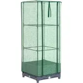 Syfax Hochbeet mit Gewächshaus-Aufsatz Rattan-Optik 40x40x123 cm
