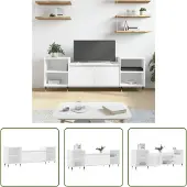 The Living Store TV-Schrank Weiß 160x35x55 cm Holzwerkstoff