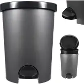 Kadax Curver Kosz Z Pedałem 15L /Srebrny/ Grafitowy