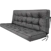 Stanis³aw Jurga Pillowprim "Pola" Sitzpolster für Hollywoodschaukel – 120x110cm – wetterfest & bequem, graphit
