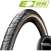 Continental Ride City Drahtreifen 28x1.75" Reflex E-25 braun/schwarz 47-622 | 28x1,75" 2023 E-Bike Reifen