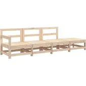 Sonstiges 4-tlg. Garten-Lounge-Set Massivholz Kiefer