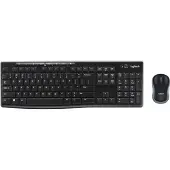 Logitech MK270, Volle Größe (100%), Kabellos, RF Wireless, AZERTY, Schwarz, Maus enthalten