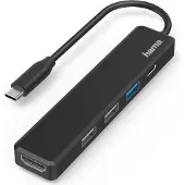 Hama 00200117, USB 2.0, Schwarz, USB Typ-C, HDMI, USB, Windows 10, Windows 7, Windows 8, Mac OS X 10.8 Mountain Lion
