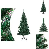 vidaXL Künstlicher Weihnachtsbaum Schillernde Spitzen Grün 210 cm PVC - Weihnachtsbäume