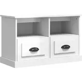 Syfax TV-Schrank Hochglanz-Weiß 80x35x50 cm Holzwerkstoff