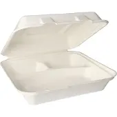 Papstar 82227, Schüssel, Quadratisch, Zuckerrohr, Weiß, Einfarbig, 25 Stück(e)