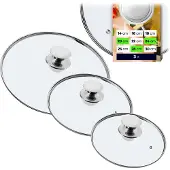 Kadax Glasdeckel-Deckelset 20/24/28 cm