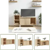 The Living Store TV-Schrank Sonoma-Eiche 100x35x55 cm Holzwerkstoff