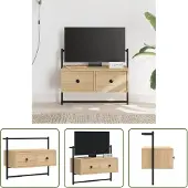 The Living Store TV-Wandschrank Sonoma-Eiche 60,5x30x51 cm Holzwerkstoff