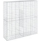 vidaXL Gabione mit Deckel 200x50x200 cm Verzinktes Eisen