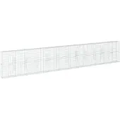 vidaXL Gabione mit Deckel 1200x50x200 cm Verzinktes Eisen
