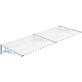 Syfax Türvordach Grau und Transparent 239x90 cm Polycarbonat
