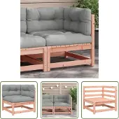 The Living Store Garten-Ecksofa mit Kissen Massivholz Douglasie