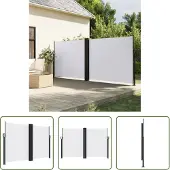 The Living Store Seitenmarkise Ausziehbar Weiß 160x600 cm