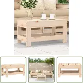 The Living Store Gartenhocker 62x30x32 cm Massivholz Kiefer