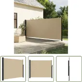 The Living Store Seitenmarkise Ausziehbar Beige 160x600 cm