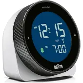 Mebus Braun BC24W-DCF, Tisch, Funkgesteuerte Uhr, Rechteck, Schwarz, Weiß, LCD, Grün/Weiss