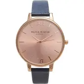 Olivia Burton Uhren Damenuhr Big Dial Navy & Rose Gold OB13BD13B
