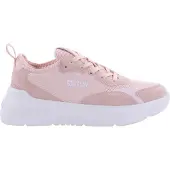 Big star Damen Halbschuhe Rosa, Leder-Textil-Mix, Schnürung, flacher Absatz JJ274595