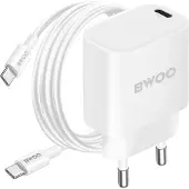 Wisam BWOO CDA159 PD Wandladegerät 20W 1x USB-C-Anschluss + USB-C weiß