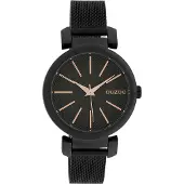 Oozoo Damen Metallarmband Uhr Timepieces schwarz Analog Quarzuhr UOC10131