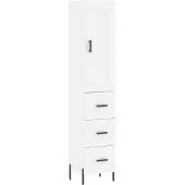 Syfax Highboard Weiß 34,5x34x180 cm Holzwerkstoff