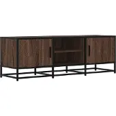 Syfax TV-Schrank Eichen-Optik 120x35x41 cm Holzwerkstoff und Metall