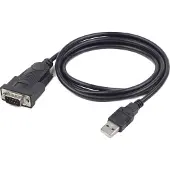 Gembird UAS-DB9M-02, Schwarz, 1,5 m, USB Typ-A, DB-9, Männlich, Männlich