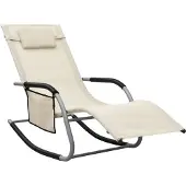Syfax Sonnenliege Textilene Creme und Grau