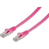 Shiverpeaks RJ45 Flachkabel m. CAT 7 Rohkabel slim magenta 10m