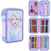 Disney Frozen Gefülltes Etui Komplett 44-teiliges Federmäppchen für Kinder