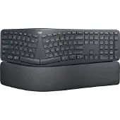 Logitech ERGO K860 Split for Business, Volle Größe (100%), Kabellos, Bluetooth, Halbmechanischer Schlüsselschalter, QWERTY, Graphit