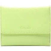 Esquire Leder Geldbörse Viktoria Flap Wallet Lime hellgrün