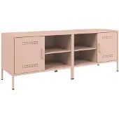 Sonstiges TV-Schränke 2 Stk. Rosa 68x39x50,5 cm Stahl