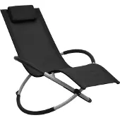 The Living Store Kinder-Sonnenliege Stahl Schwarz