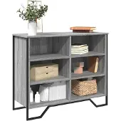 vidaXL Sideboard Grau Sonoma 91x35,5x74,5 cm Holzwerkstoff
