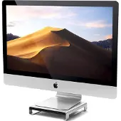 Satechi Monitorständer Hub iMac Ständer USB-C USB 3.0 Micro SD Aluminium silber