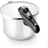BRA A185104, 9 l, Keramik, Elektro, Gas, Induktion, Silber, 24 cm, Edelstahl, Bakelit