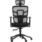 Stema Drehbarer ergonomischer Bürostuhl TREX, Nylonbasis, verstellbare Armlehnen, verschiebbarer Sitz (vorne-hinten), Schwarz