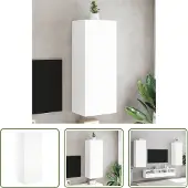 The Living Store TV-Wandschrank Weiß 40,5x30x102 cm Holzwerkstoff