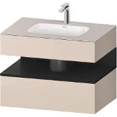 Duravit Einbauwaschtisch-Möbel-Set Qatego 80x55x60cm, E sw/tau m, Kon-WTU, B