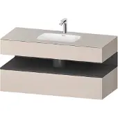 Duravit Einbauwaschtisch-Möbel-Set Qatego 120x55x60cm, gra m/tau ma, Konsolen-Waschtischunterbau